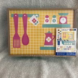 Role Play kitchen Wooden Storage Scene. Ages 3+.